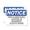 Signmission Fire Alarm Panel Located In Basement Electric Room, 5 in W x Rectangle, Vinyl Decal OS-2PACK-NS-D-35-L-12531 - alternate 1